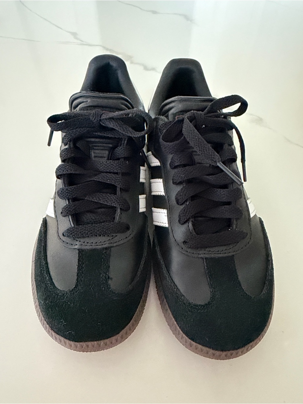 adidas Kids Black & White Classic Low-Top Sneakers